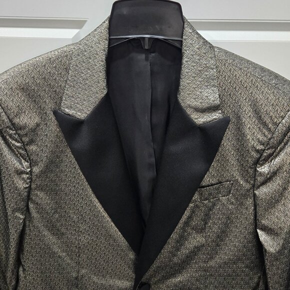 Versace Silver Single-Breasted Blazer Jacket - Picture 2 of 13
